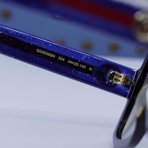 Gucci GG0036SN 004 Square Sunglasses - Havana Blue\Brown Gradient - Picture 7 of 11